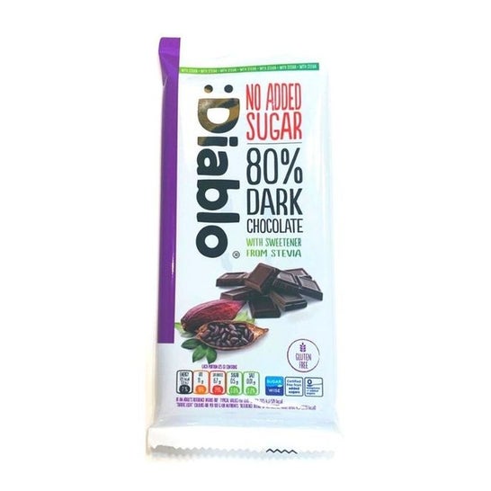 :Diablo Chocolate Negro 80% Stevia 75g
