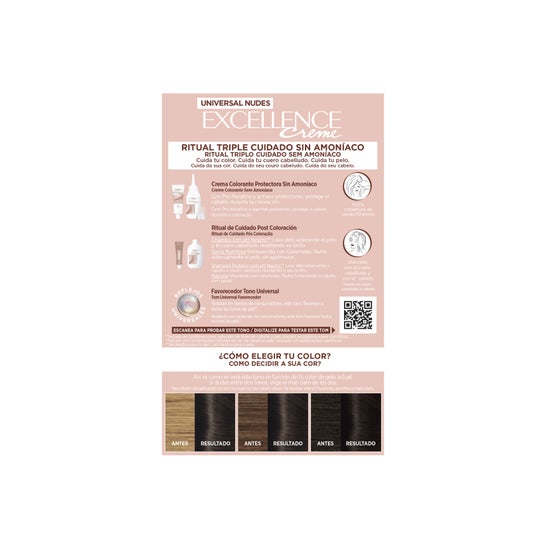 L'Oréal Excellence Creme Universal Nudes 2 U Castaño más Oscuro 1 ud