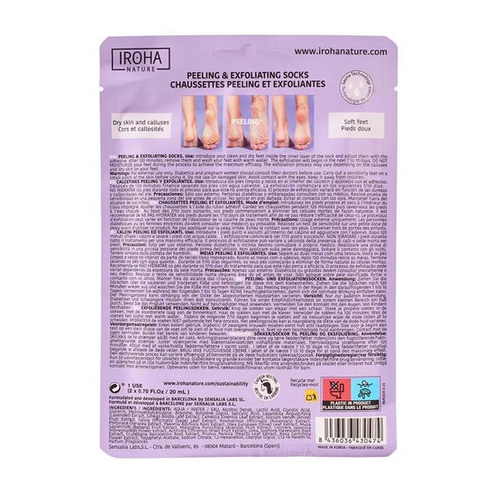 Iroha Nature Mascarilla Pies y Uñas Exfoliante Lavanda 2uds