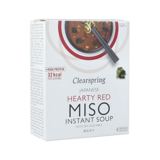 Clearspring Sopa Miso Algas Picante Sobres 40g