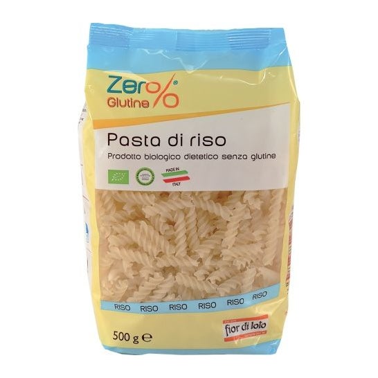 Fior di Loto Zero% Gluten Pasta Arroz Fusilli Bio 500g