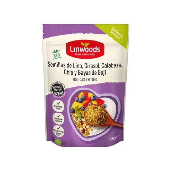 Linwoods Semillas Lino Giras Calabaza Chía Goji Molidas Bio 200g