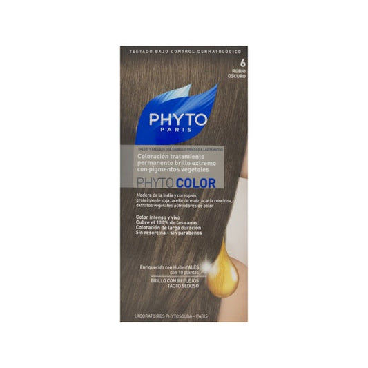 Phyto tinte color 6 rubio oscuro 1 ud