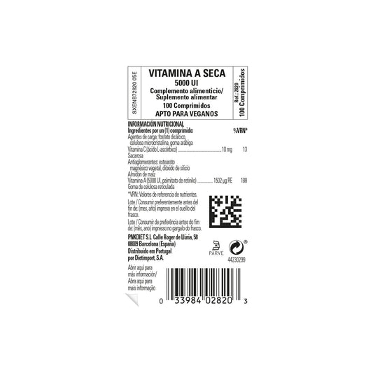 Solgar Vitamina A Seca 5000UI 1500mcg 100comp