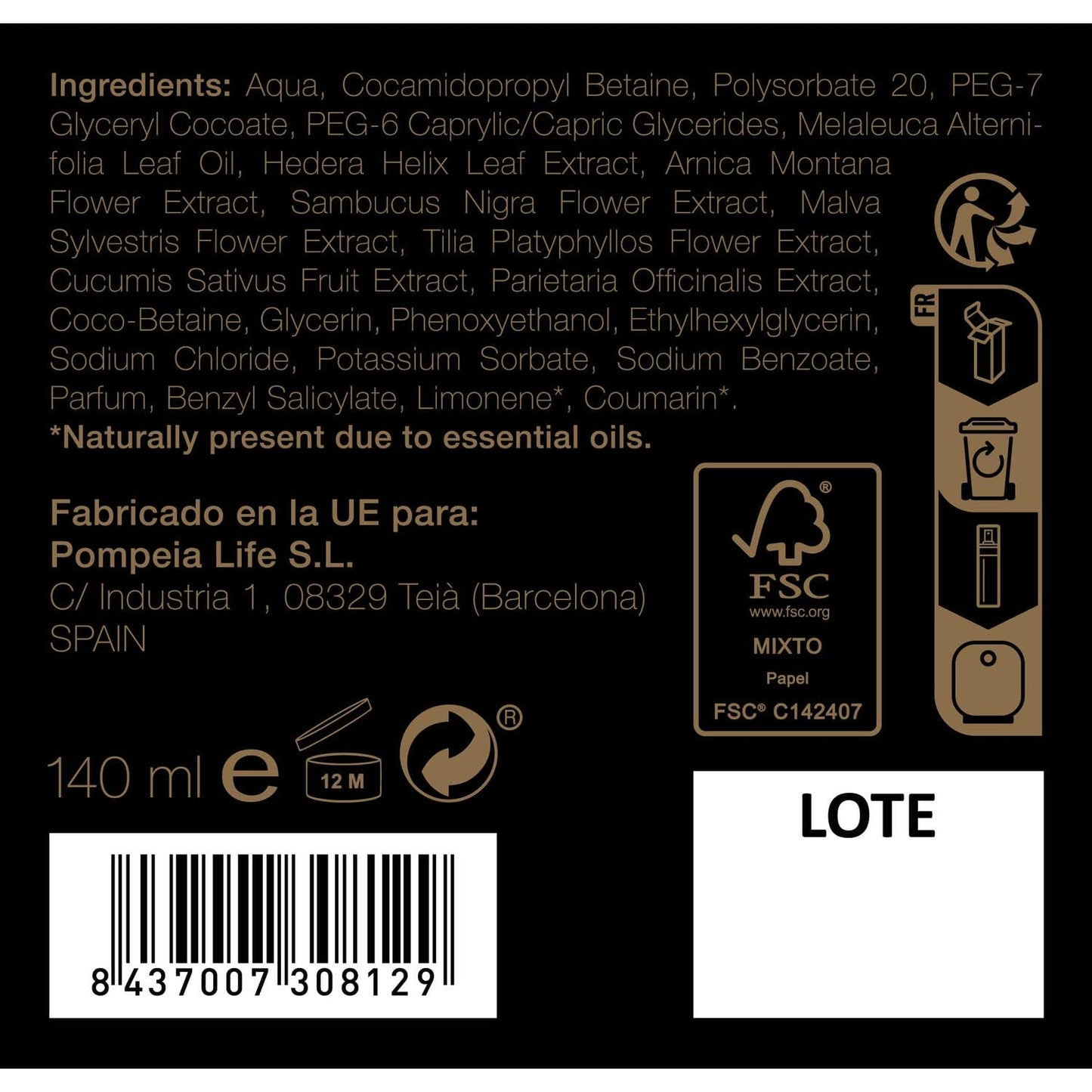 Pompeia Fiore di Pompeia Espuma Jabón Íntimo 140ml