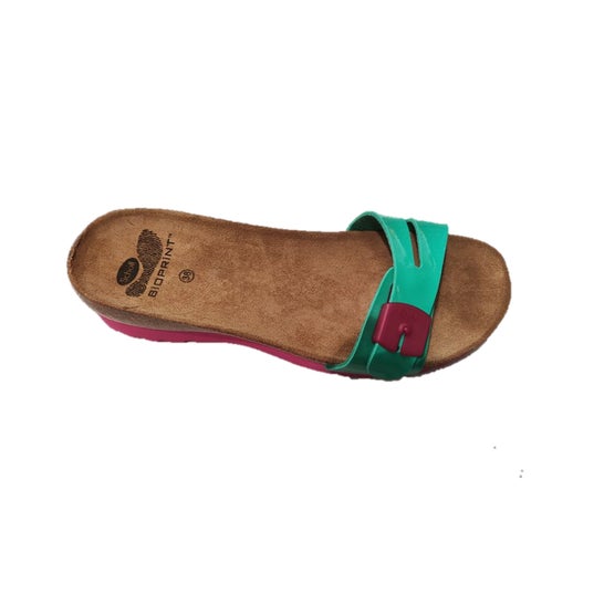 Scholl Tinile Mule Verde Fucsia Talla 38 1 Par