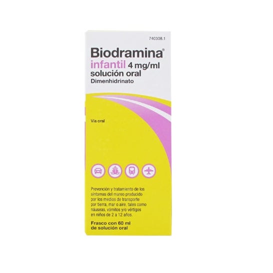 Biodramina Infantil 4mg/ml Solución Oral 60ml