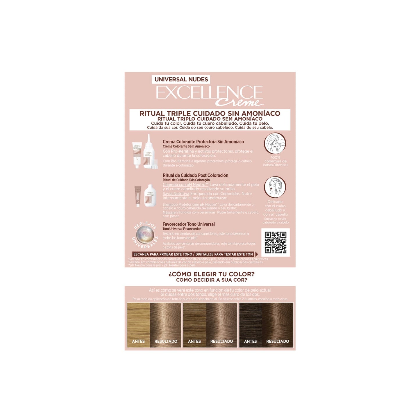 L'Oréal Excellence Creme Universal Nudes 6U Rubio Oscuro 1ud