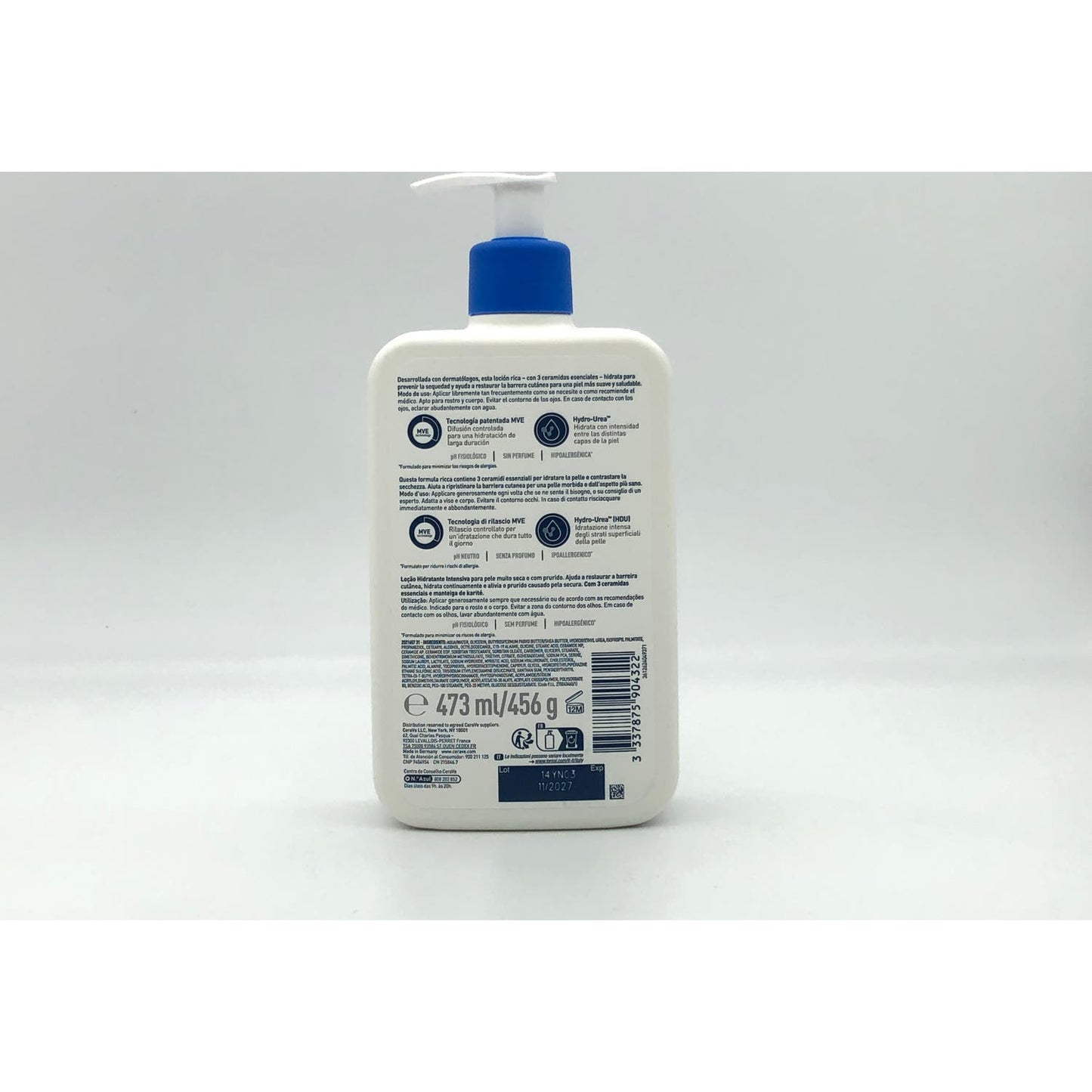 CeraVe Loción Hidratante Intensiva Piel muy seca 473 ml