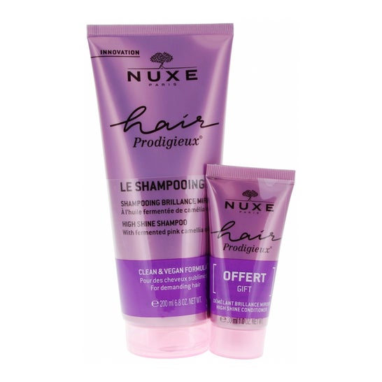 Nuxe Hair Prodigieux Champú Brillo Espejo 200ml + Acondicionador 30ml