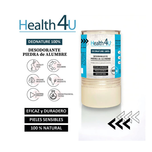 H4U Deonature Desodorante Piedra de Alumbre 60g