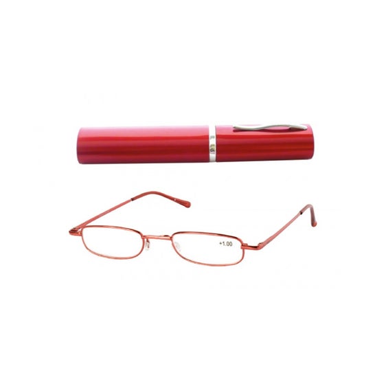 BadsCmr2002 Gafas de Metal Rojas +1.00 1ud