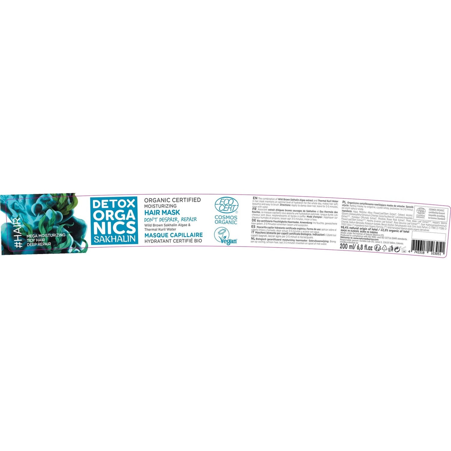 Natura Siberica Mascarilla Capilar Hidratante Bio 200ml