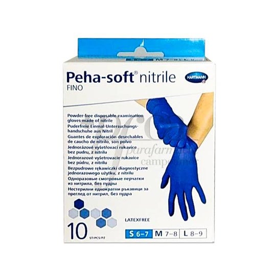 Peha-Soft Guantes Nitrilo Fino Pequeños 10 uds