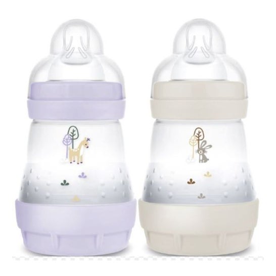 Mam Easy Start Biberon Anticolicos Lila y Arena 2x160ml
