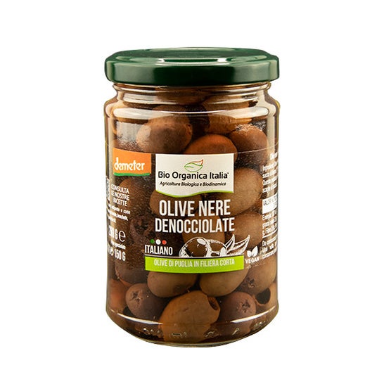 Bio Orgánica Italia Aceitunas Negras Deshuesadas 280g