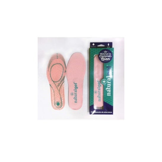 Natural Gel Plantilla Gel 39-42 con Esencia Aloe Vera 2uds
