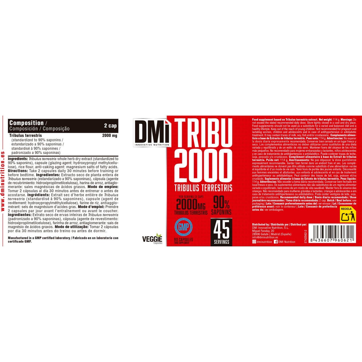 DMI Nutrition Tribu 2000 90% Saponins 90caps