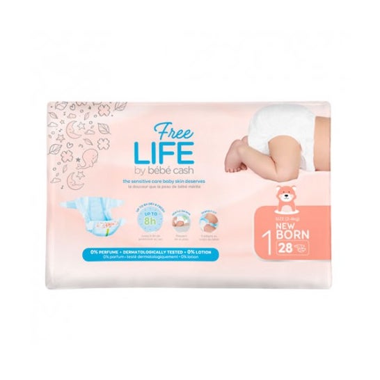 Freelife by Bébé Cash Newborn T1 2-4Kg 28uds