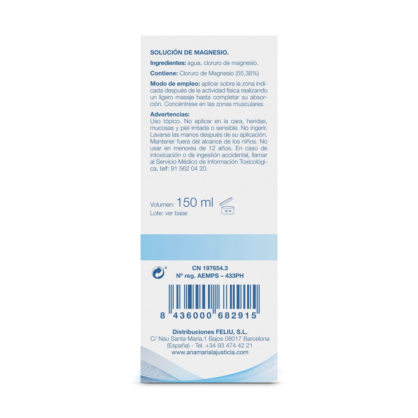 Ana Maria Lajusticia Aceite de Magnesio Masaje 150ml