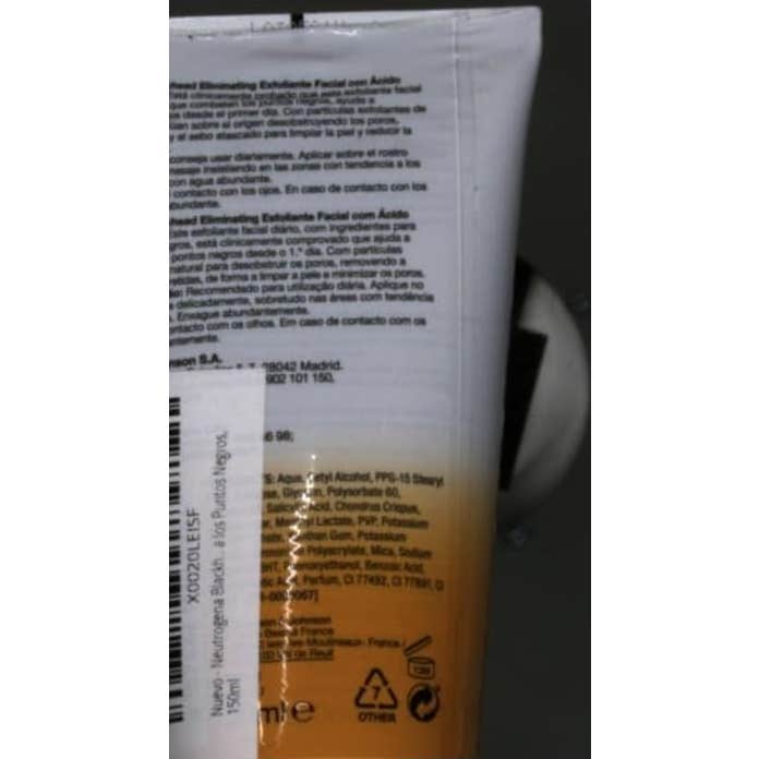 Neutrogena® Blackhead Eliminating Exfoliante Facial 150 Ml