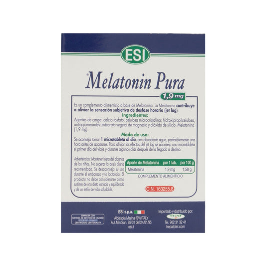 ESI Melatonina Pura 1,9mg 60caps