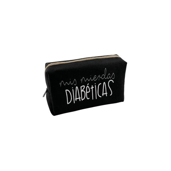 Ikooki "Mis Mierdas Diabéticas" Estuche Diabetes Negro 1ud