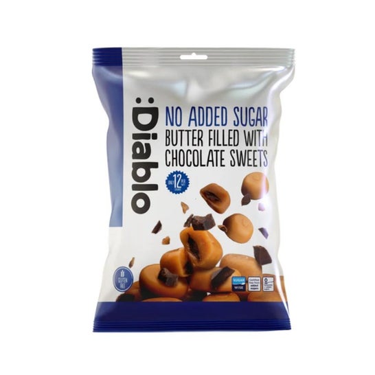 :Diablo Caramelos Sabor Mantequilla Rellenos de Chocolate 75g