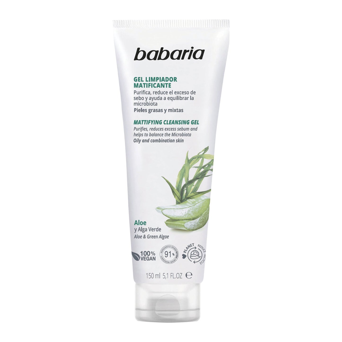 Babaria Gel Limpiador Aloe Vera Piel Grasa Mixta 150ml