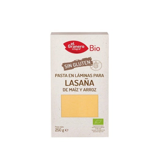 Granero Integral Lasaña Maíz Arroz Sin Gluten Bio 250 g