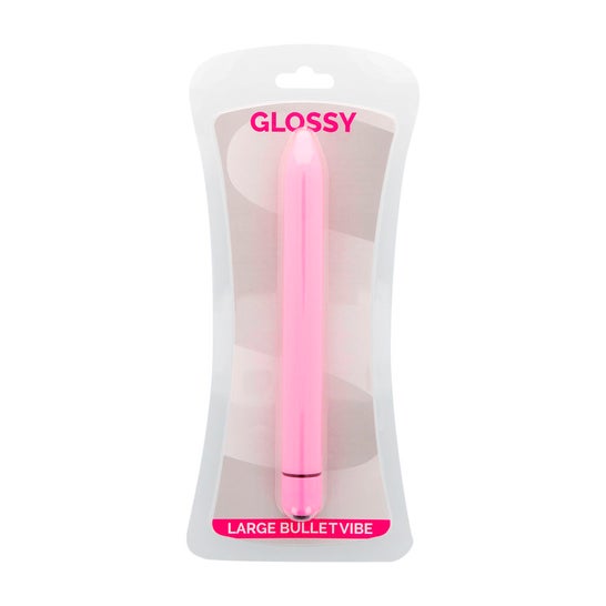 Glossy Slim Vibrador Rosa 1ud