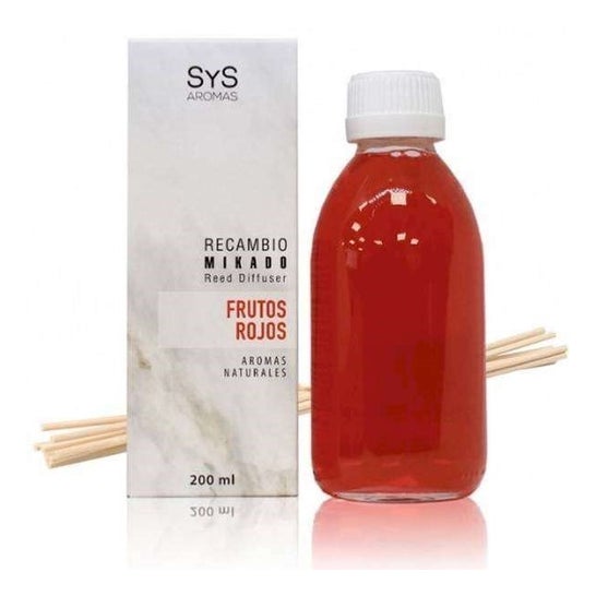 SyS Aromas Recambio Mikado Frutos Rojos 200ml + Palos