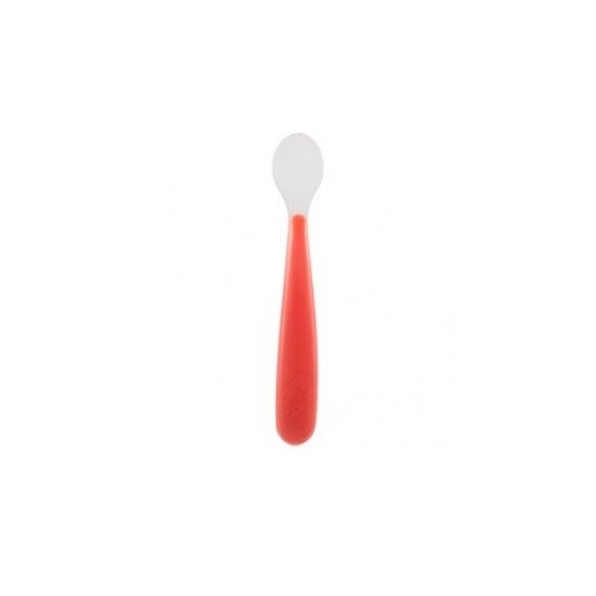 Chicco Cuchara Silicona 6m+ Up Roja