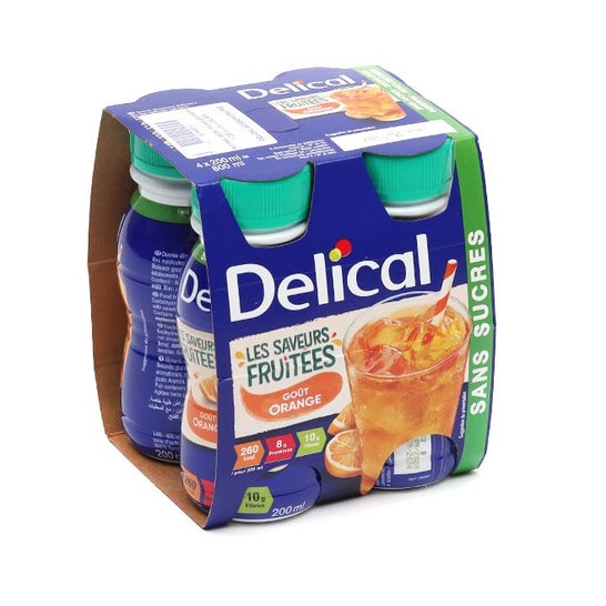 Delical Bebida Afrutada Naranja 4x200ml