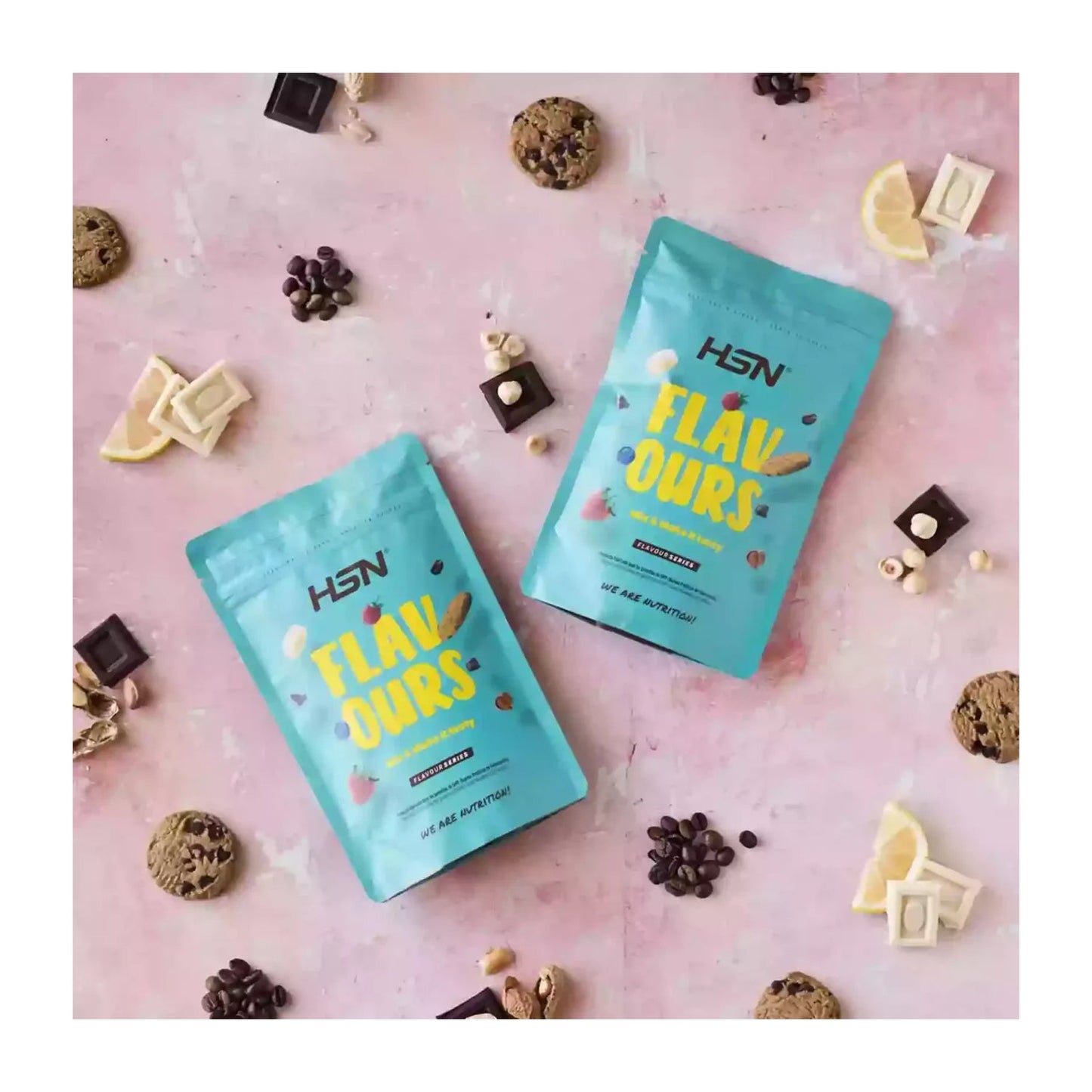HSN Saborizante en Polvo para Proteínas Lácteas Chocolate Blanco y Limón 200g