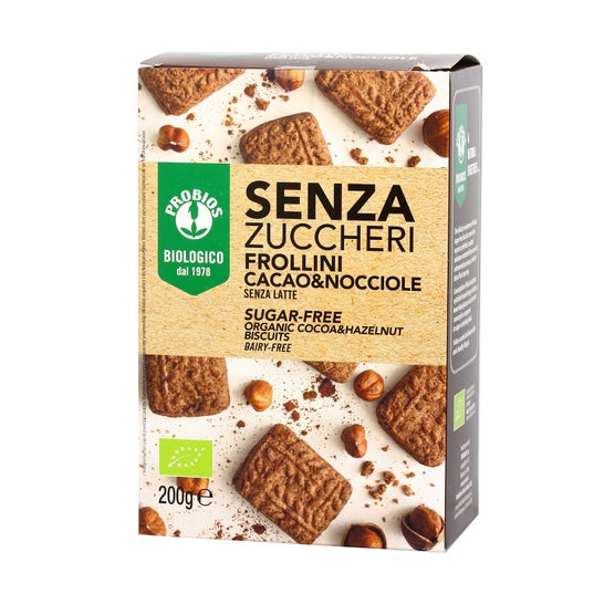 Probios Frollino Cacao y Avellanas sin Azúcar Bio 200 g