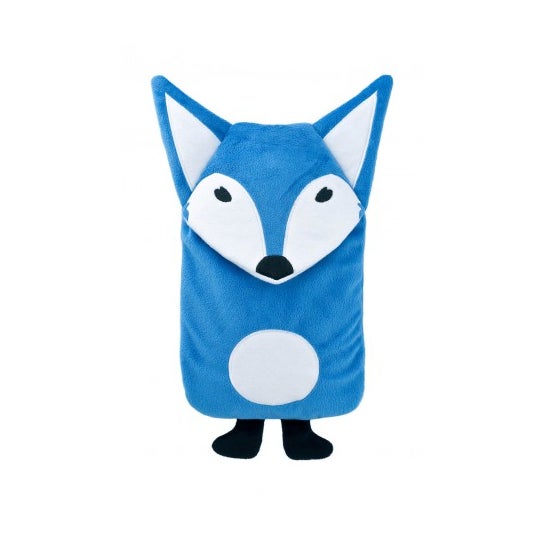 Hugo Frosch Botella de agua caliente junior de diseño ecológico Blue Fox 800ml