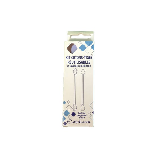 Estipharm Kit Bastoncillos Algodón Silicona Reutilizables
