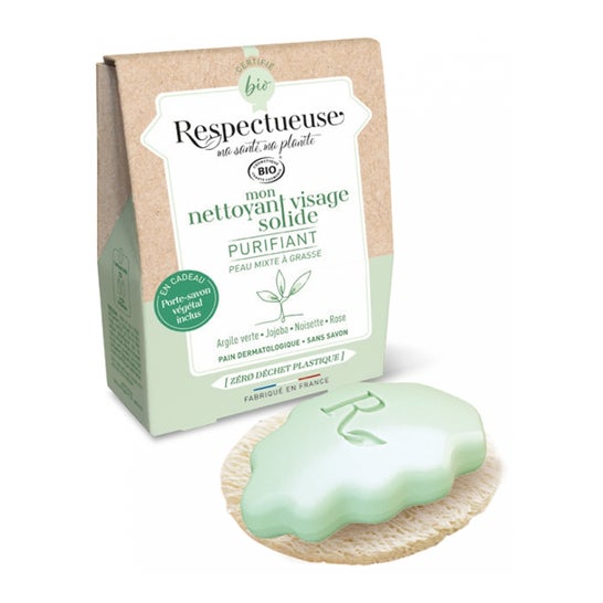 Respectueuse Kit Limpiador Facial Sólido Purificante + Porta Jab