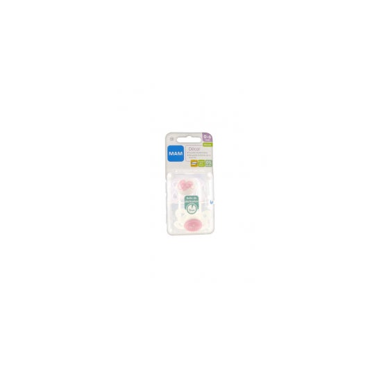MAM 2 Chupetes Anatómicos Silicona Dcor 06 Meses + Caja de Estrilización