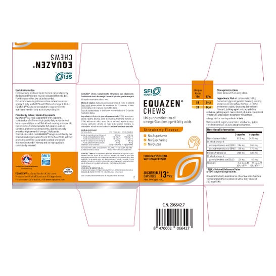 Vitae Equazen Chews Fresa 60 caps