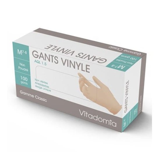 Vitadomia Guante de vinilo N/Pdr M 100