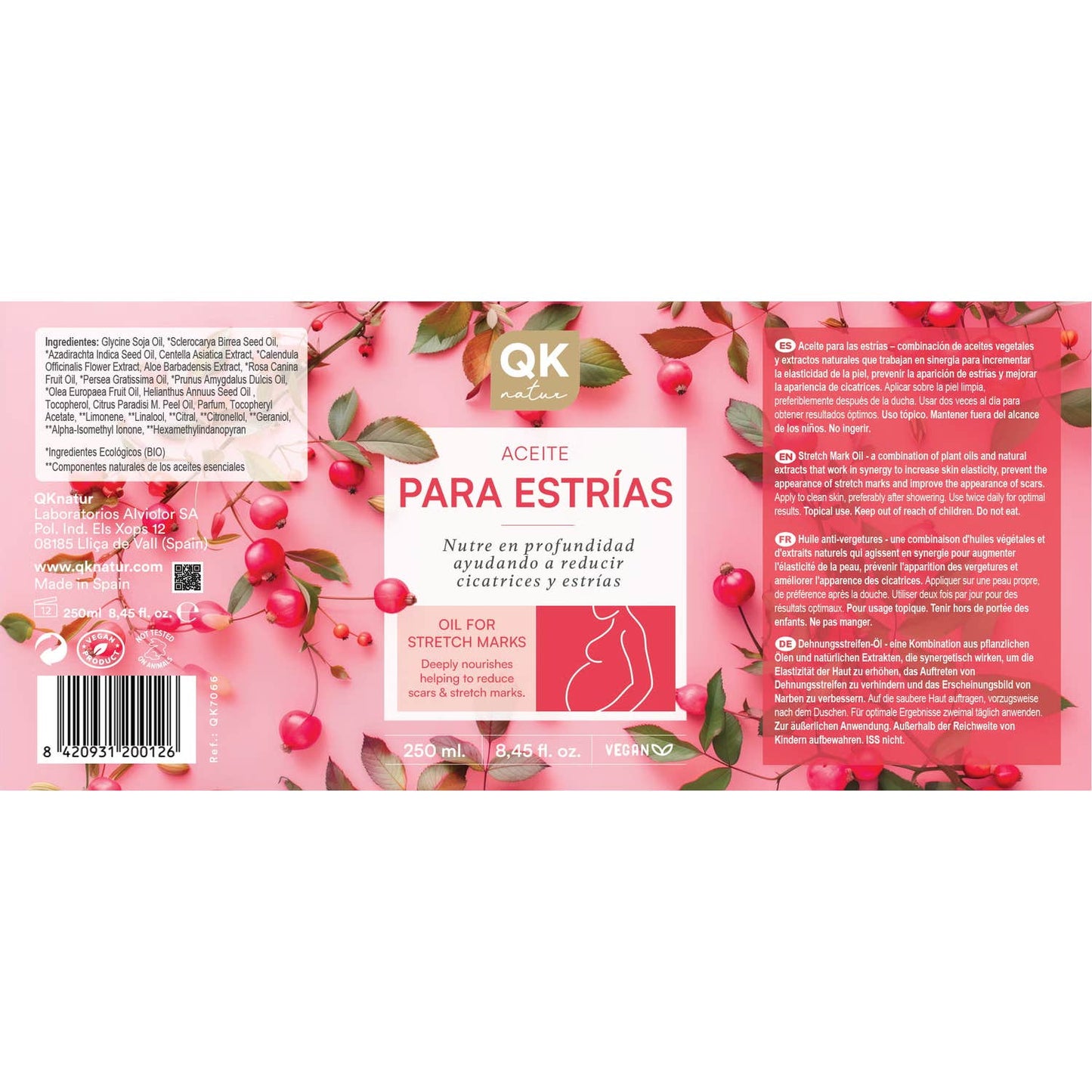 QKnatur Aceite Antiestrías 250ml