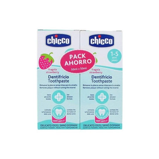 Chicco Pasta de Dientes 12m+ Fresa 2x50ml
