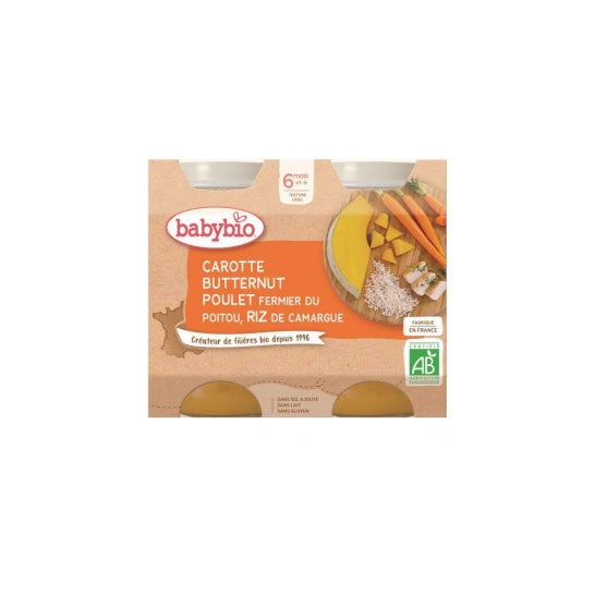 Menú Babybio Pierna/Pollo/Arroz 2X200g