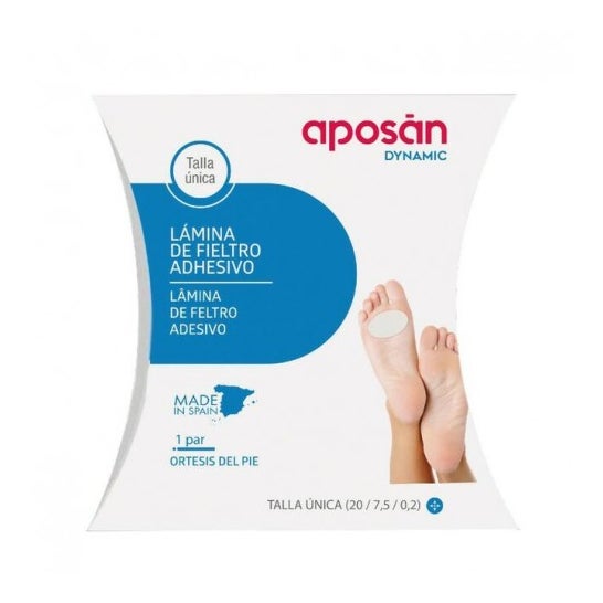 Aposan Dynamic Lámina Fieltro Adhesiva Talla Única 1 Par