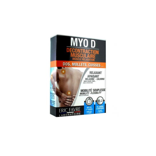 Myo D caja de relajación muscular de 30 comprimidos