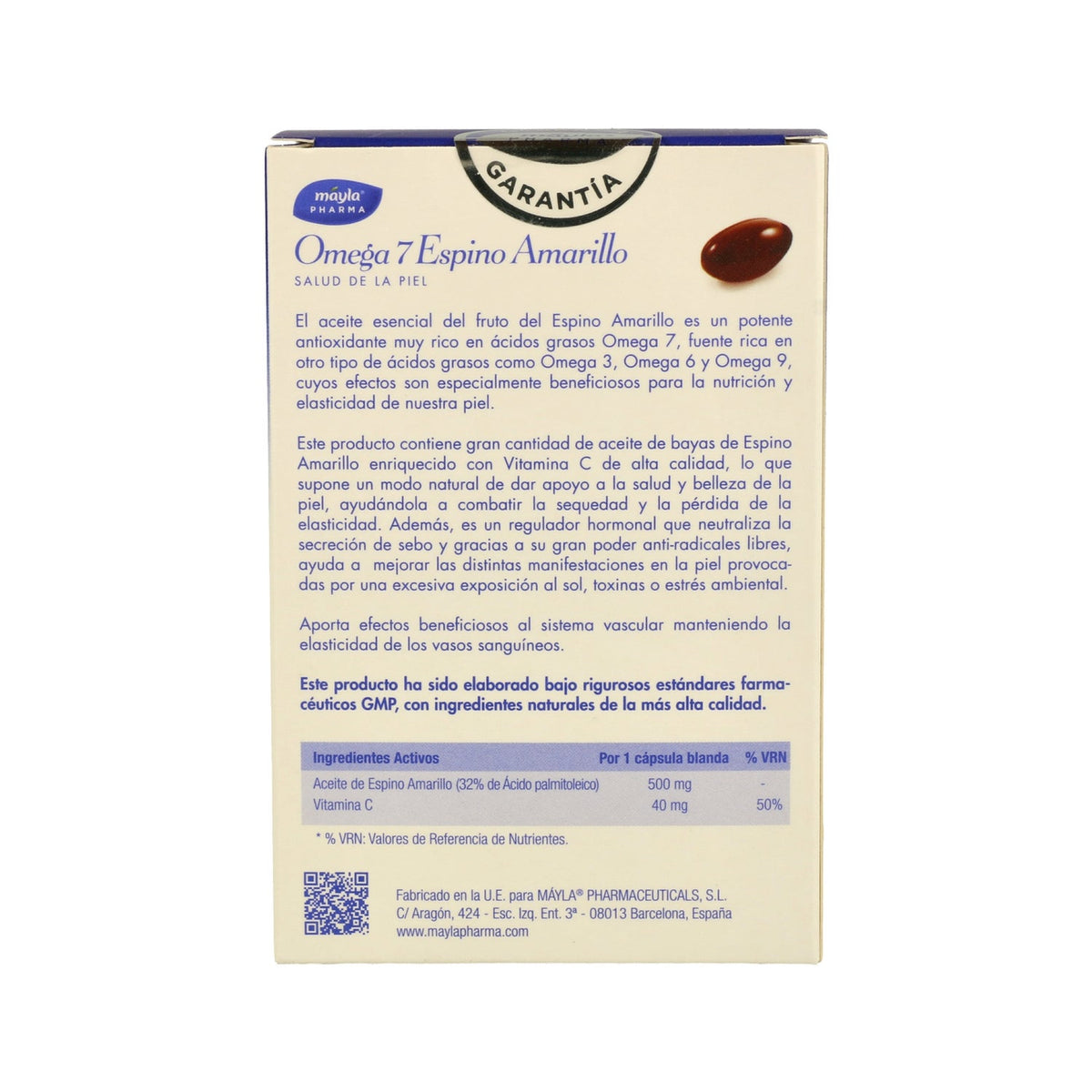 Mayla Omega-7 espino amarillo 30cáps