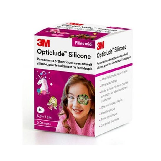 Nexcare Opticlude Design Girl Mid 5,3cmx7cm 50uds
