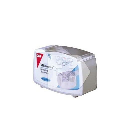 Micropore portarollo esparadrapo papel blanco 7,5 m x 2,5 cm